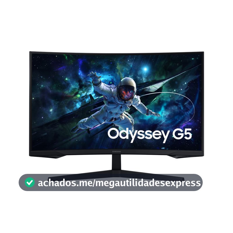 Monitor Gamer Samsung Odyssey G5 32'', QHD, 165Hz, 1ms,  Freesync, HDMI, DP
