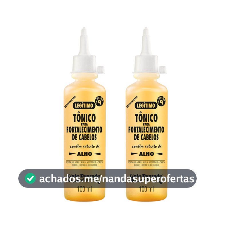 Kit 2 Tônicos Capilares de Alho Gota Dourada -  Fortalecimento de Cabelos com Extrato de Alho