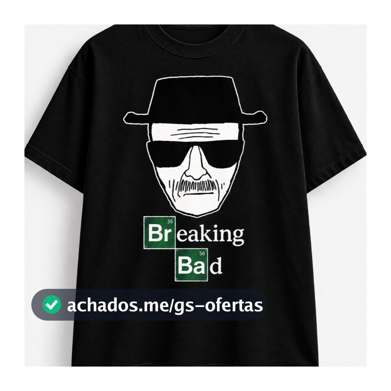 Camiseta Breaking Bad Heisenberg Walter White Série Unissex