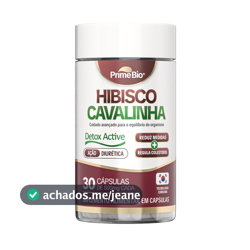 Hibisco + Cavalinha Suplemento Diurético Retenção de Líquido e Queima Gordura