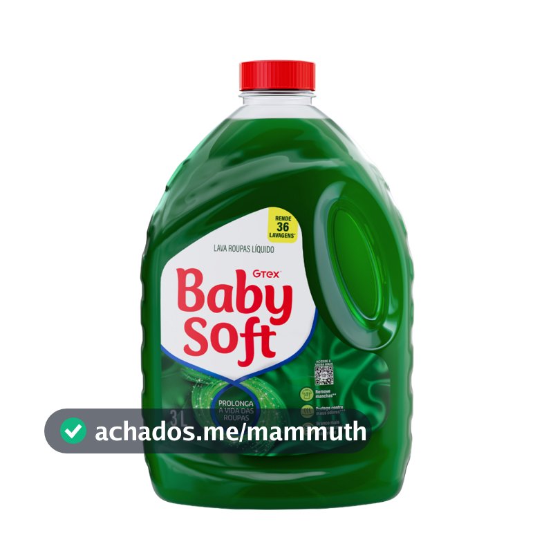 Lava Roupas Líquido Baby Soft Max Performance Verde - 3l