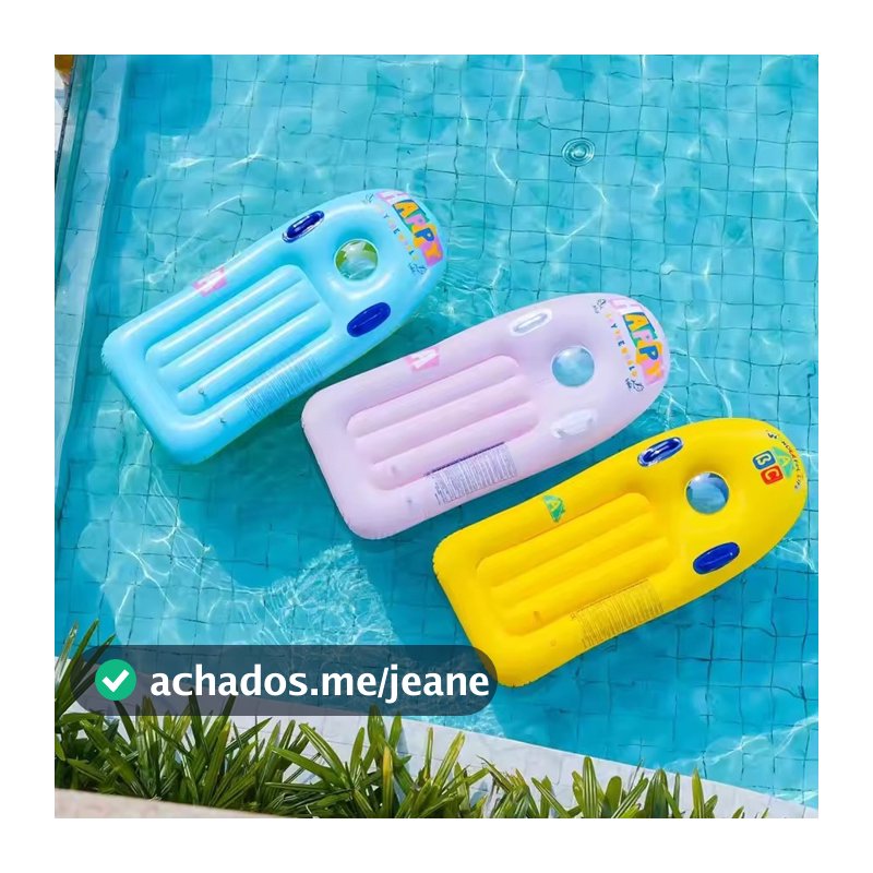 Prancha Inflável Infantil 110cm Estável e Segura para Crianças Bodyboard Piscina Praia