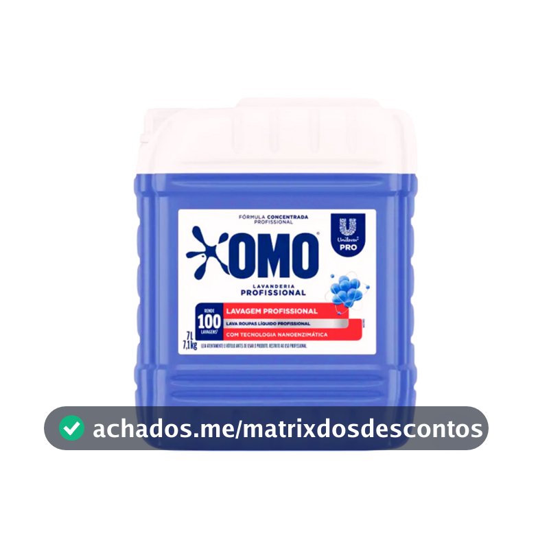 Lava Roupas Lavanderia Pro Líquido 7L Omo