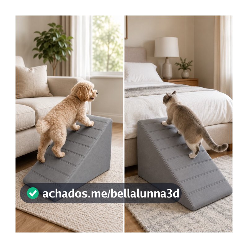 Rampinha Escadinha Escada Para Pet Cachorro Gato Animais De Estimação Ração Golden Brinquedo Pet - GF Moveis