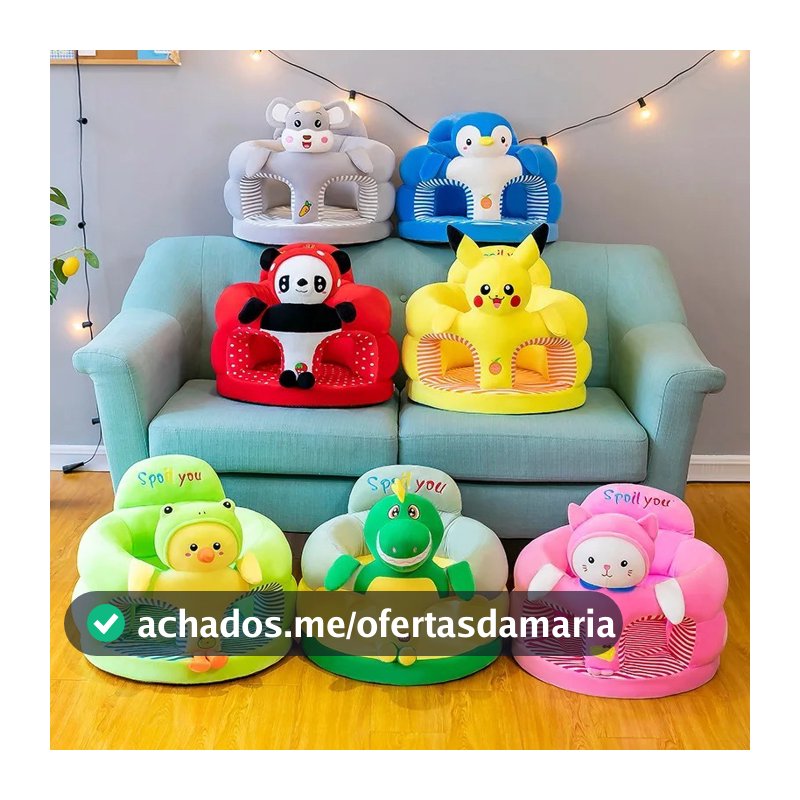 Almofada Bebê Cercadinho Assento Antiqueda Infantil Alimentação Manter Postura Com Enchimento no Brazil