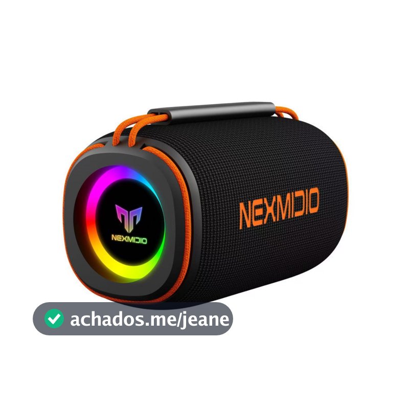 Caixa de som Bluetooth portátil com iluminação RGB potência de compatível com TWS entrada para  essencial para festas