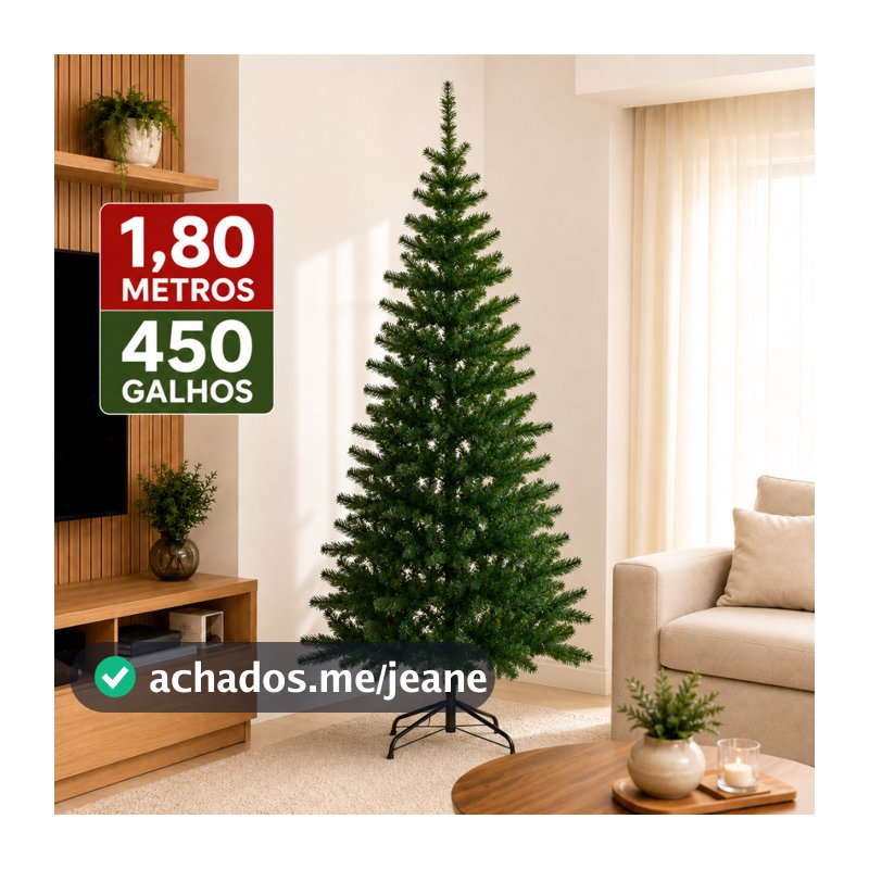 Árvore De Natal 1,80cm Pinheiro Luxo 450 Galhos Cheia Resistente Pinheiro De Natal Tradicional Verde