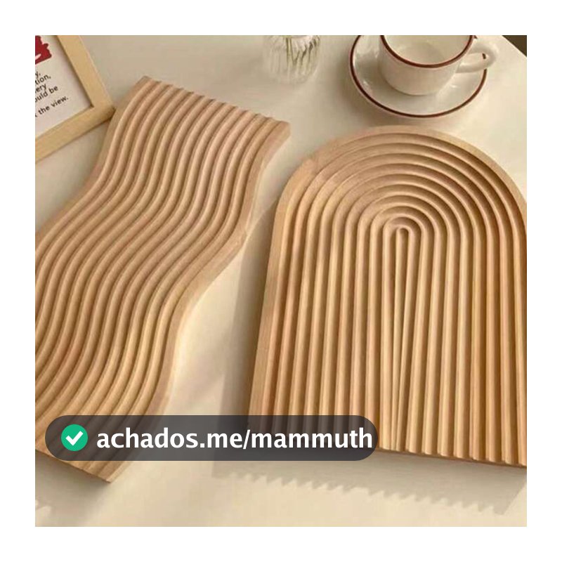 Conjunto 2tabuas Bandejas Bambu Mesa Posta Decor Orgânica