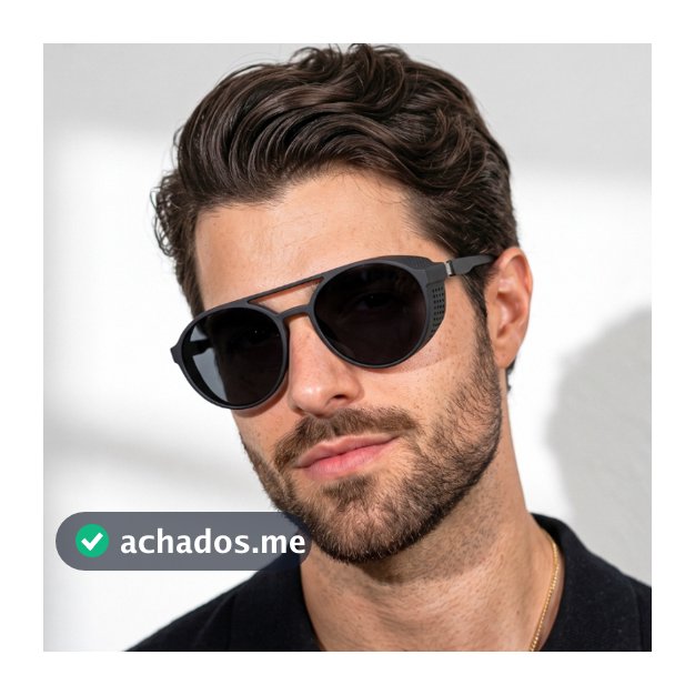 Óculos de Sol Floripa Preto Fosco Premium Alok Steampunk Retrô Soldador uv400 Feminino Masculino