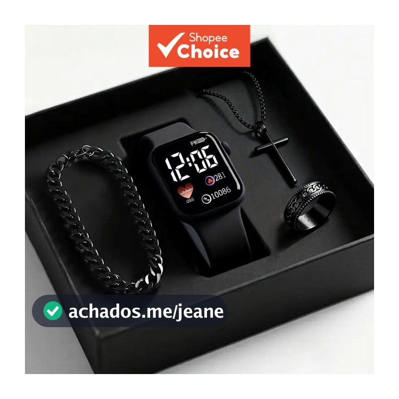 Crianças Meninos LED Relógio Digital Para Bebê Menino & Menina Conjunto De 4 Peças Pulseira De Silicone Display De Luz N