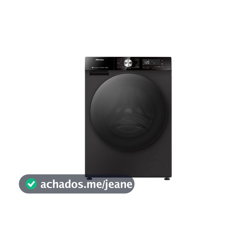 Lava e Seca Hisense Serie 3s 12kg/8kg Inverter Wi-fi Steam Wd3s12 Black Noir