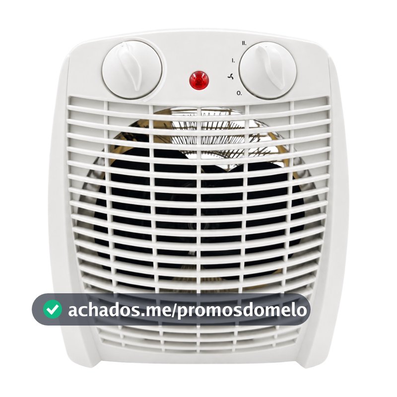 Aquecedor Elétrico Portátil 2 em 1 Aquece e Ventila AQ-100 Kian Branco 1500w 127v