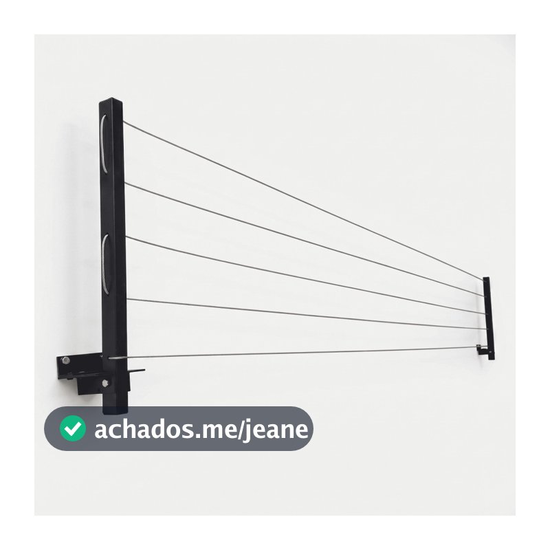 Varal Mágico de Parede Retrátil Ferro 80kg Prático e Discreto