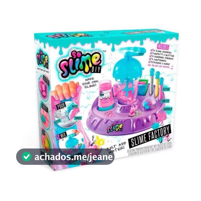 Fábrica de Slime Infantil com Itens Surpresa e Acessórios Brilhantes