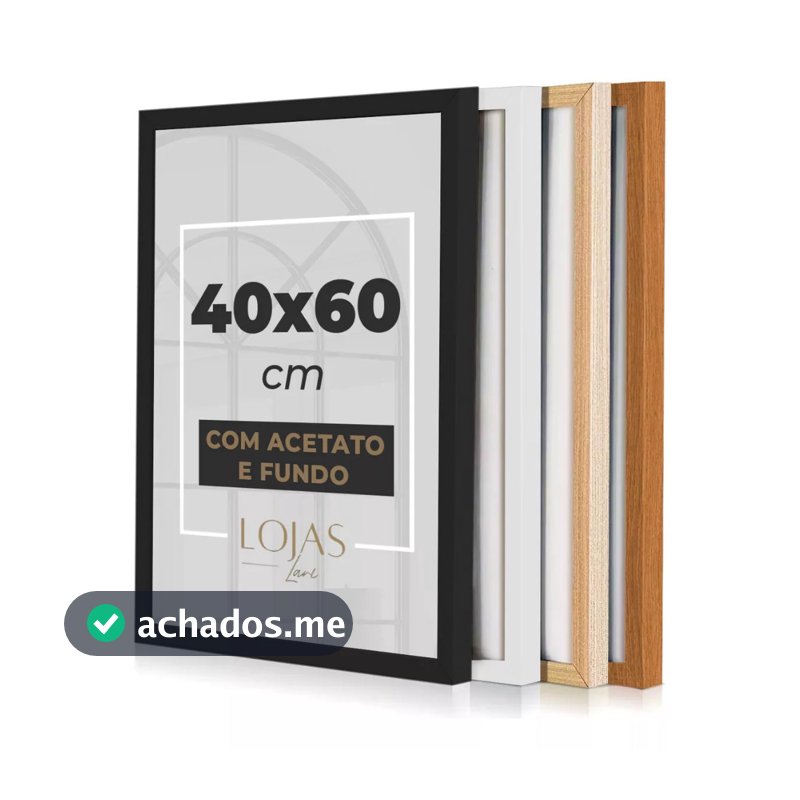 Moldura 40x60cm e 30x40cm e 20x20cm acetato Quadro Diploma Fotos Poster Fotografia (Escolha o tamanho e a cor)