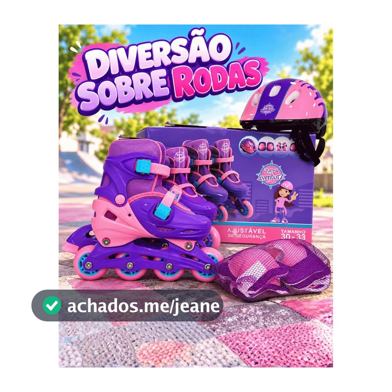 KIT PATINS INLINE VIOLETA TAM 30-33 (1788)