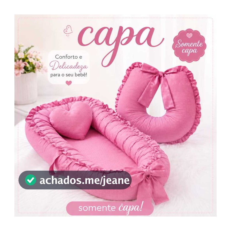 Capas Ninho Redutor de Berço E Almofada De Amamentação Laço E Zíper