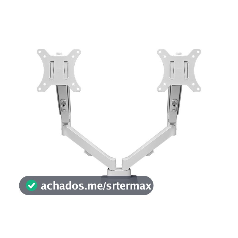 Suporte Articulado Para 2 Monitores 13 a 32 Pistão a Gás Zinnia Nimbo 210 Branco