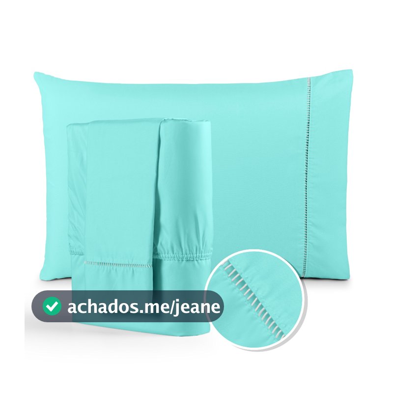 Kit Jogo de Lençol Cama Box Micropercal 400 fios 02 e 03 Peças Toque Macio com Fronhas Ponto Palito