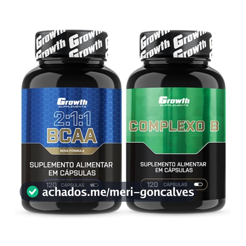 Bcaa 120 Caps Suplemento + Complexo B 120 Caps Suplemento
