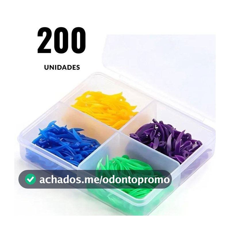kit de Cunhas Interproximais de Plástico 200 unidades dental descartaveis bocal