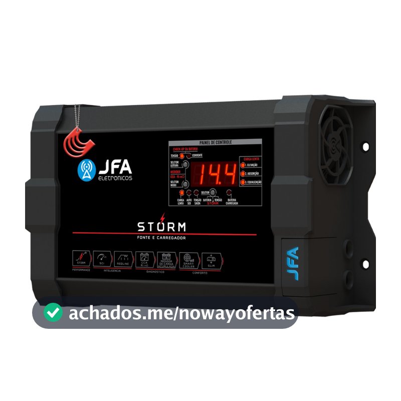 Fonte JFA Storm Carregadora de Bateria Som Automotivo Trio Paredão 220A 200A 120A 100A 70A 60A 40A