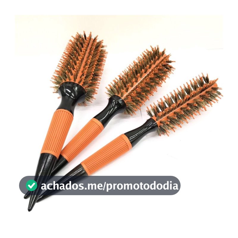Kit 3 Escovas Profissionais De Cabelo Cerdas Javali e Nylon