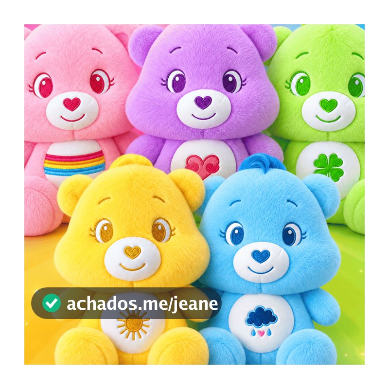 Kit Ursinhos Carinhosos Pelúcia 25cm Fofinho e super Macio 5 / 2 / unidade Todas as Cores Presente