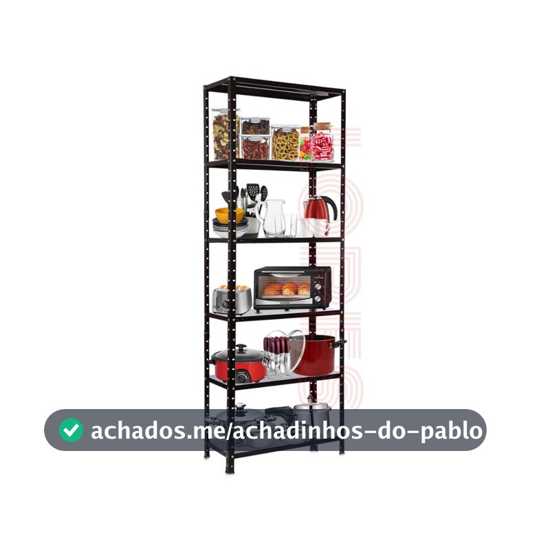 Estante 6 Prateleiras Cozinha De Aço Multiuso Panelas Casa Sala Quarto Organizador