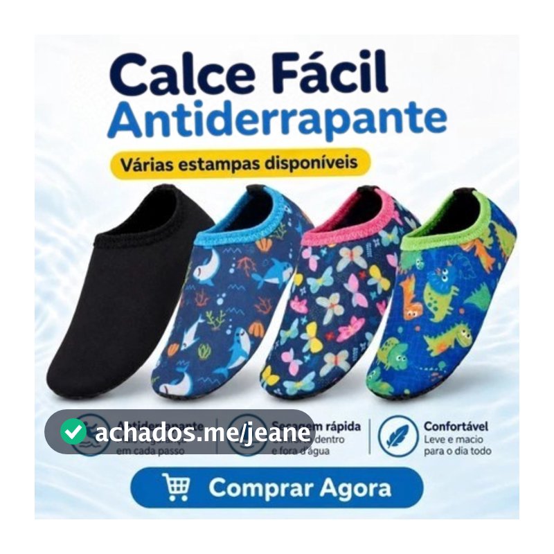 Sapatilha Infantil Menina Calce Facil Meia Antiderrapante Bebê Dia a Dia Varios Modelos