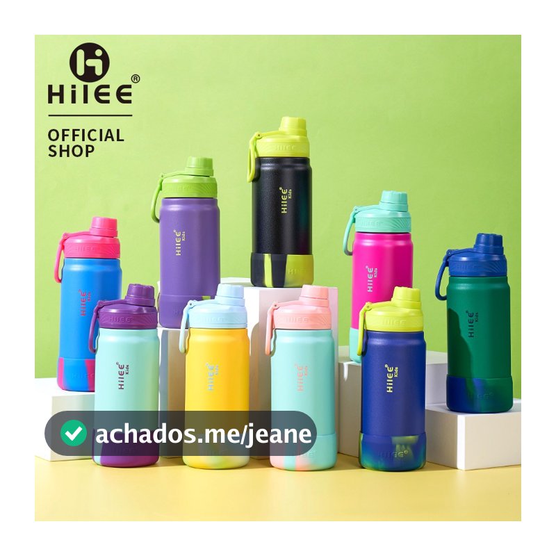 Hilee Candy Edition Copo Térmico Feminino 304 Inox, Portátil, com Canudo e Anti Vazamento