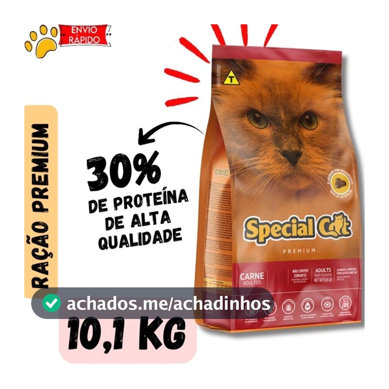 Ração Special Cat Premium Gatos Adultos sabor Carne 10.1Kg