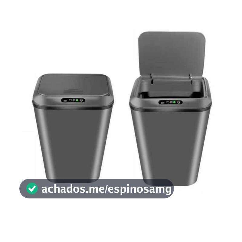 Lixeira com Sensor Automático Abre Fácil em Toque Cesto Lixo Casa 16 Litros
