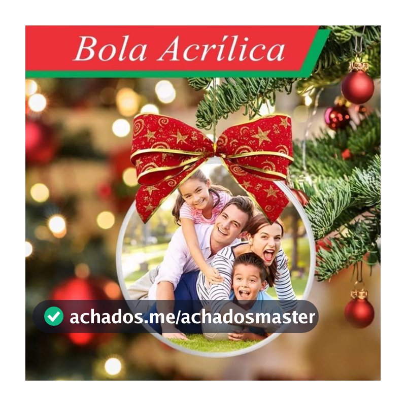 Esferas Acrílica Cristal Bola De Natal 8CM - 10 Unidades