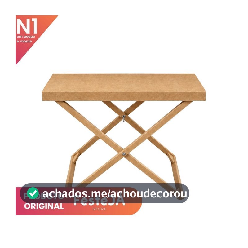 Mesa Retangular Cavalete Mdf Cenario Decorativo Festa