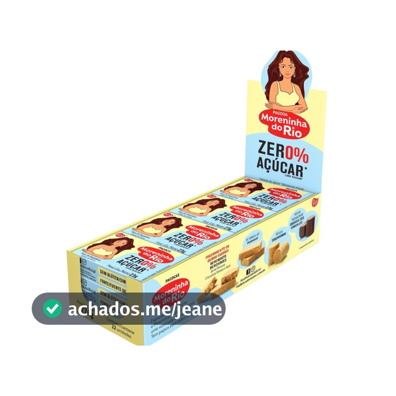 Paçoca Moreninha do Rio Zero Açúcar 276g | Caixa com 12 Unids de 23g