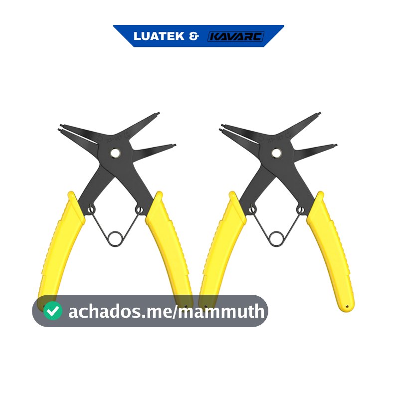 KIT2 Alicate para Anéis de Retenção 10-40mm Uso Interno e Externo Multiuso 2 em 1-LUATEK
