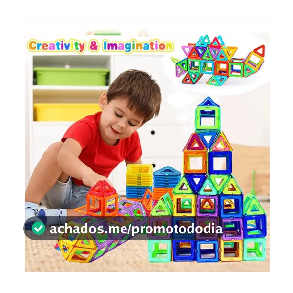 Blocos de Montar Magnéticos Construção Brinquedo Infantil