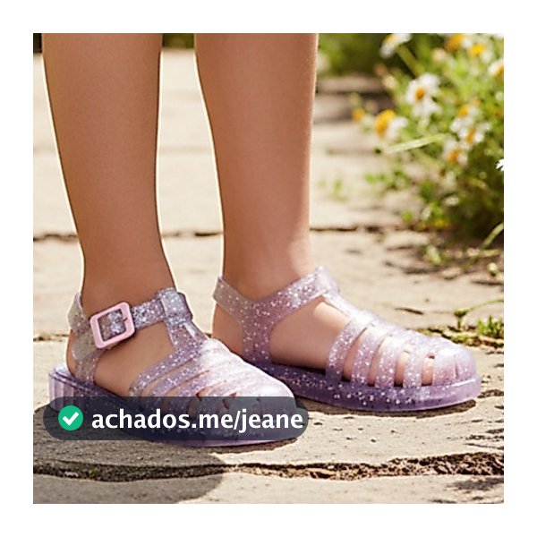 Sandália Papete Infantil Menina Feminino Transparente Aranha Glitter Confortável Promoção juvenil