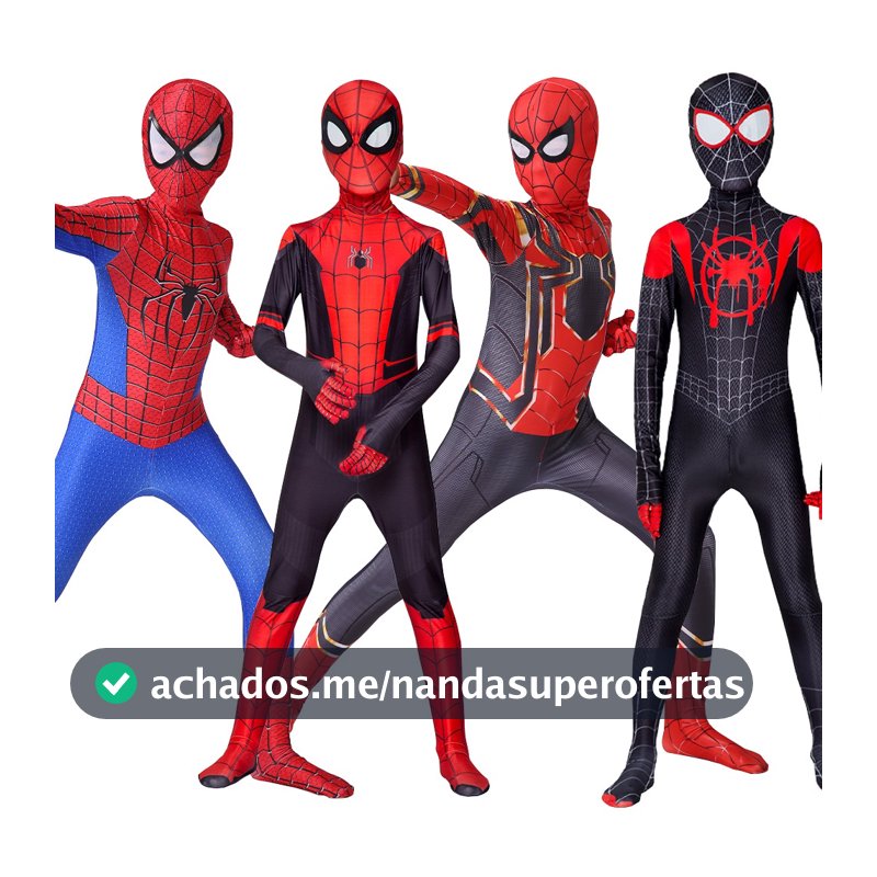Macacão Homem-Aranha Para Crianças De 2-12 Anos De Idade Fantasias De Moda casual cosplay