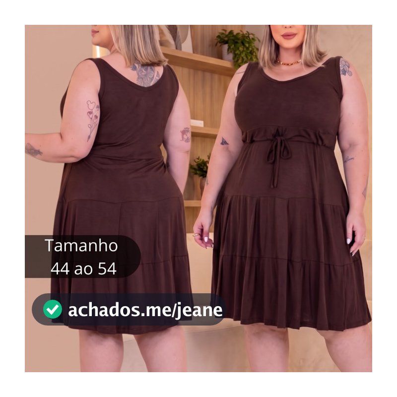 Vestido Feminino  com alca Malha Viscolycra Elegante Plus size Tam 44 ao 54