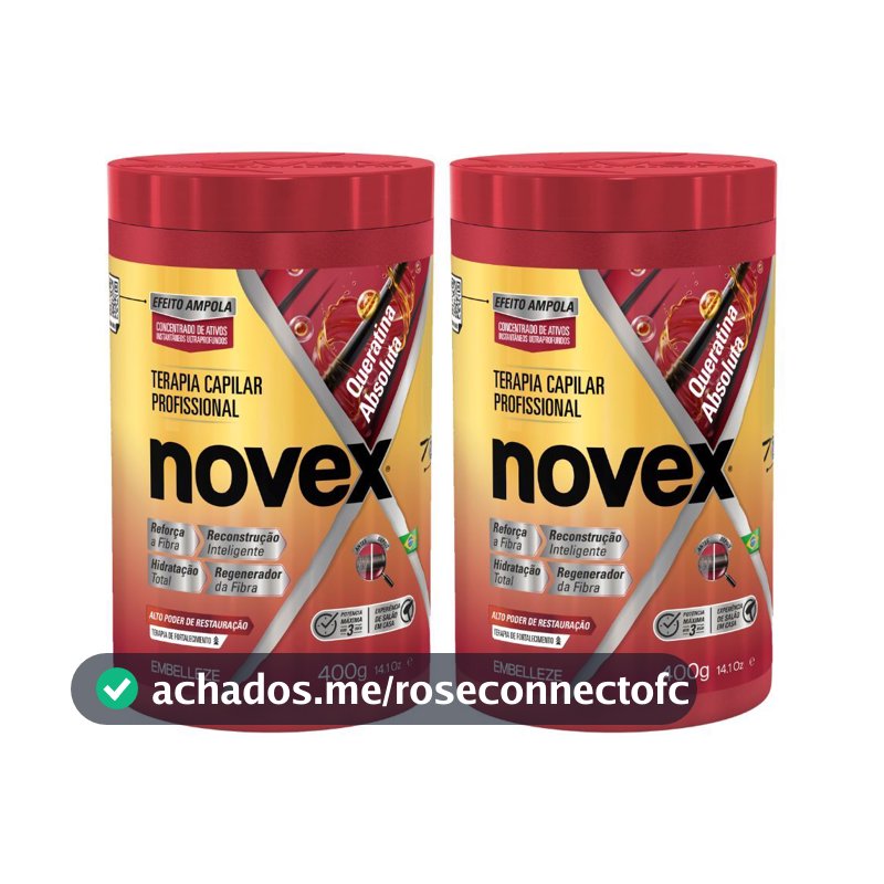 Kit 2 Creme de Tratamento Novex Queratina Absoluta 400g