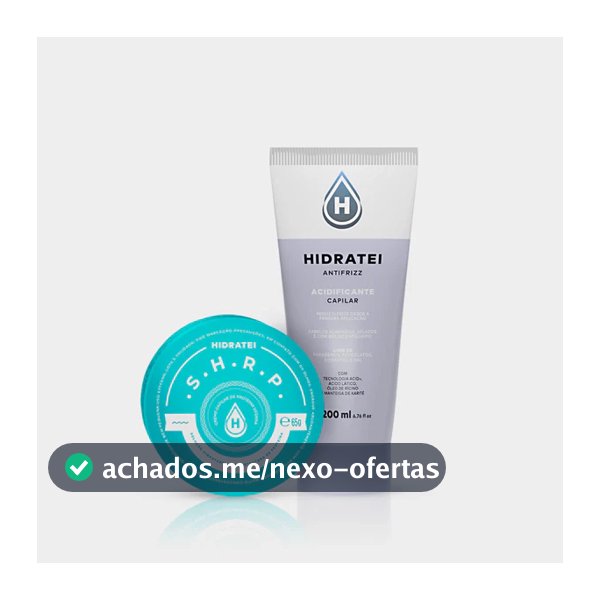 Kit Recuperação Antifrizz Hidratei: SHRP Proteína Vegana 65g + Acidificante Capilar 200ml