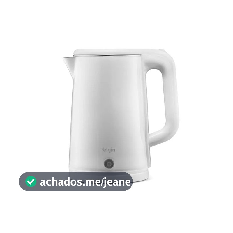 Chaleira Elétrica Slim 1,8 Litros 1200W Elgin Desligamento Automático Branca