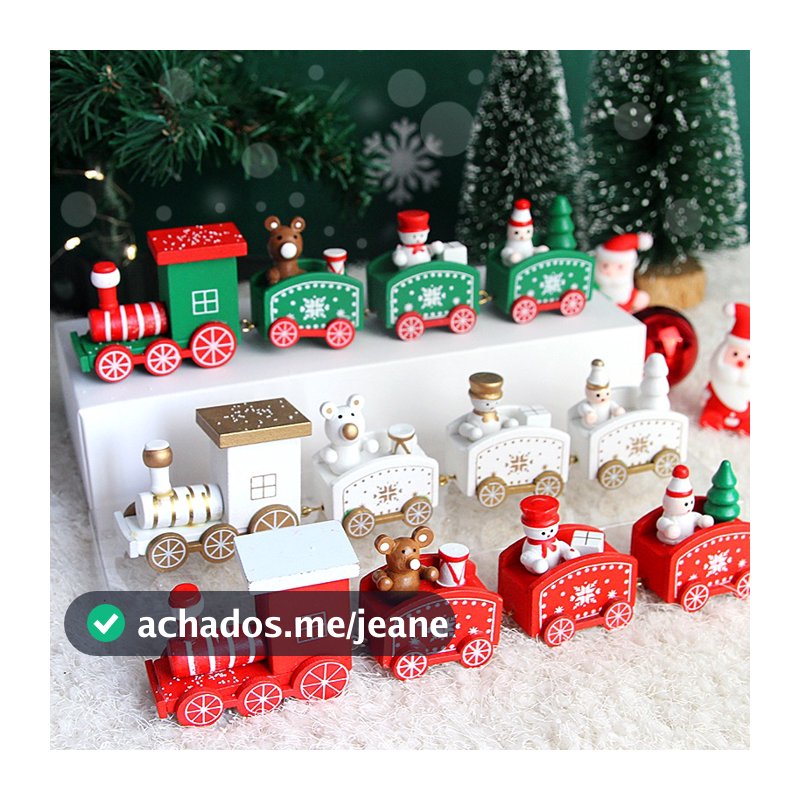 Mini Brinquedo De Decoração De Bolo De Trem De Natal , Presente Confortável