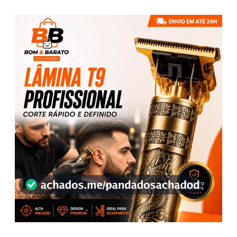 Máquina de Cortar Cabelo Profissional Aparador De Barba Cabelo Recarregável USB Vintage