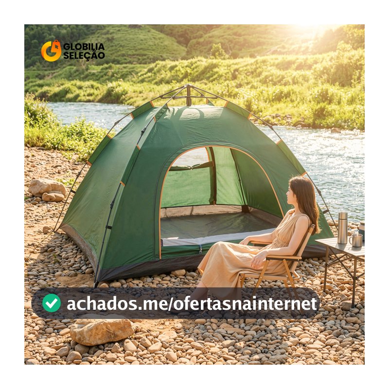 Barraca Camping Automático/Manual 2-4 Pessoas - Barraca De Acampamento A Prova D'Água - Barraca Camping Praia FS1032_QS