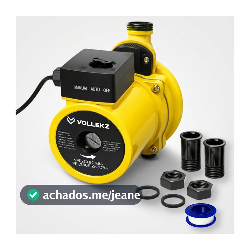 Bomba Pressurizadora Vollekz 270W 3.340 Litros/h (220V) - VPR270 - Vollekz