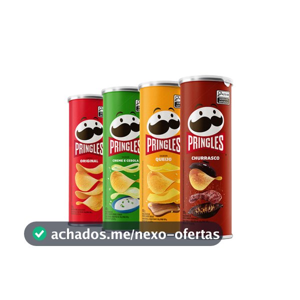 Combo Batata Pringles Sabores Sortido 4 Unidades