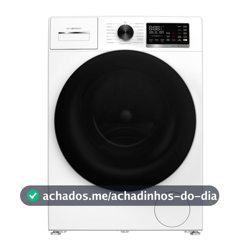 Lava e Seca Brastemp 14 kg/8 kg Lavagem e Secagem Inteligentes, Branca BNO14AB
